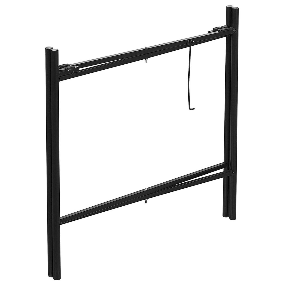 BEISTELLTISCH Rattan/Metall schwarz 36 cm Vienna - Beige/Schwarz, Metall (36/36/43cm) - Beliani