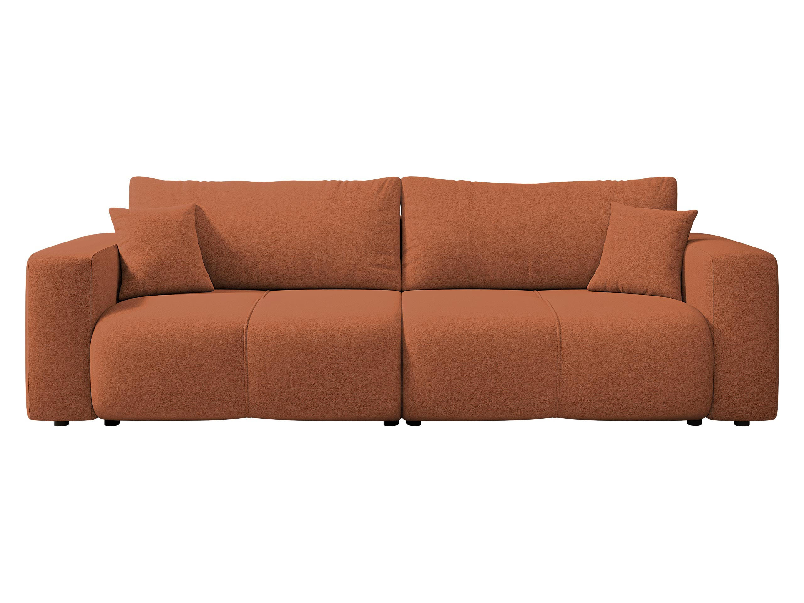 SCHLAFSOFA Furyn - Schwarz/Orange, Holz/Kunststoff (245/82/92cm) - MIRJAN24