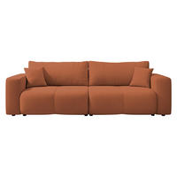 SCHLAFSOFA Furyn - Schwarz/Orange, Holz/Kunststoff (245/82/92cm) - MIRJAN24