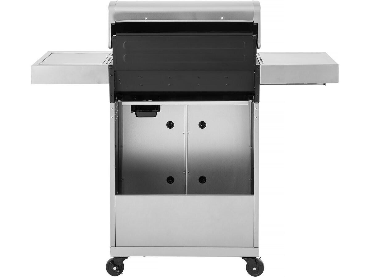 GASGRILL brazzo Hellgrau - Grau, Metall (57/104/118cm) - Habitat Garten