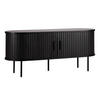 TV-MÖBEL 120 cm, Schwarz - Schwarz, Holz (40/55/120cm) - Oviala