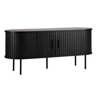 TV-MÖBEL 120 cm, Schwarz - Schwarz, Holz (40/55/120cm) - Oviala