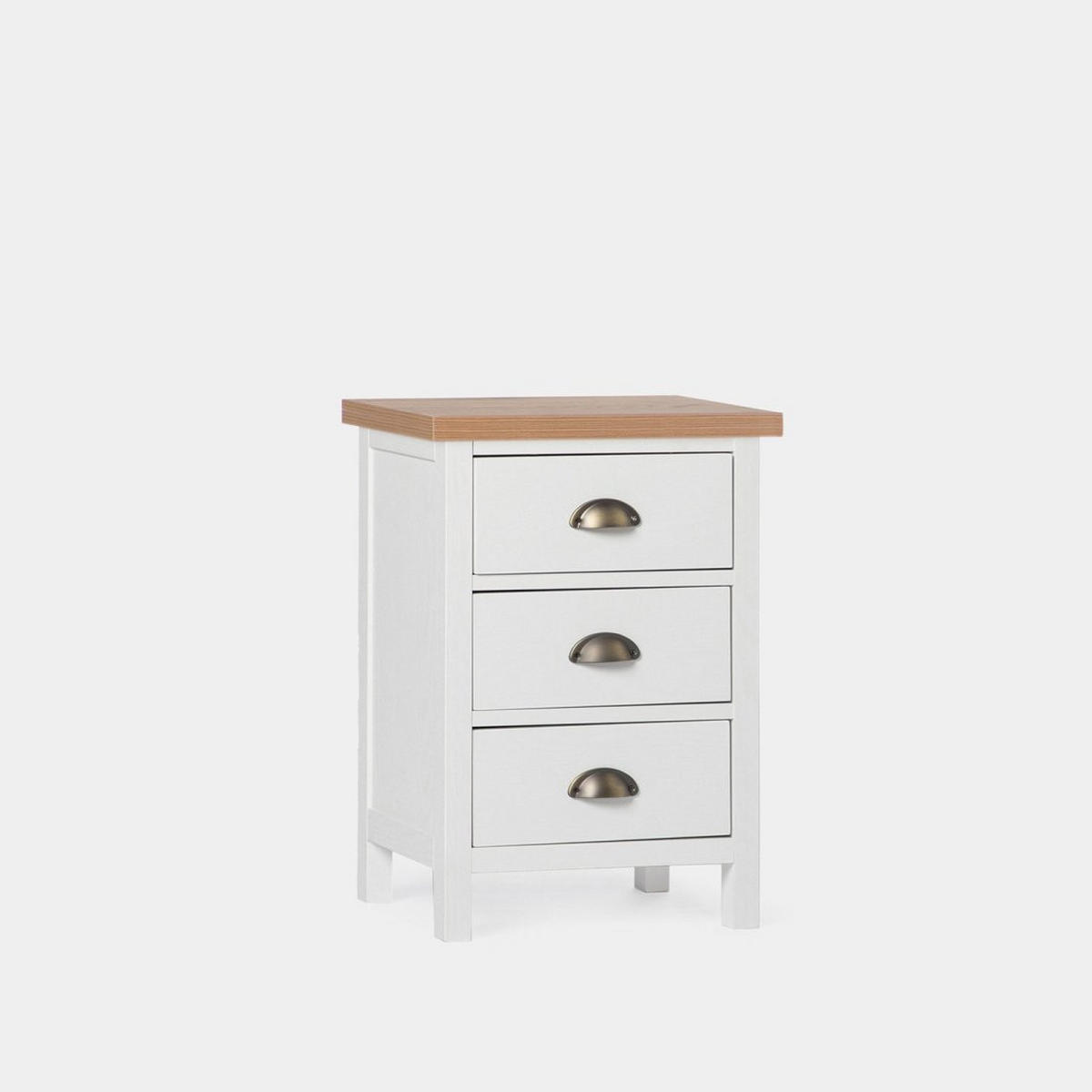 NACHTTISCH 3 SCHUBLADEN Marais Zweifarbig 40 cm x 63 cm - Multicolor, Holzwerkstoff (40/63/35cm) - Klast Home