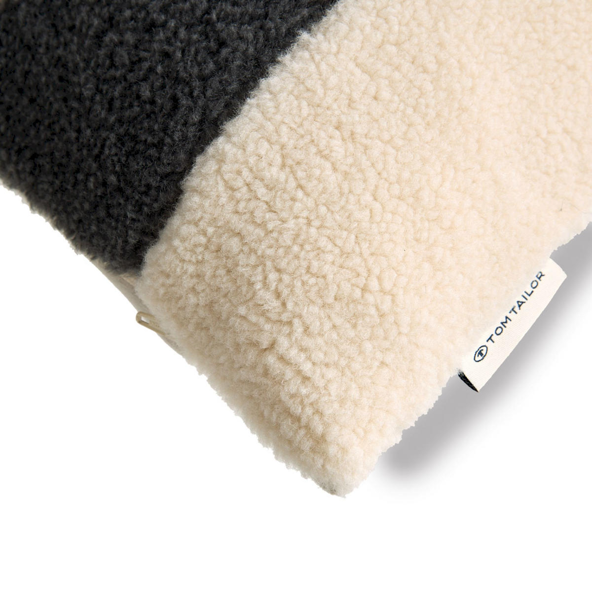 ZIERKISSENHÜLLE TEDDY - Grau, Textil (60/40cm) - Tom Tailor