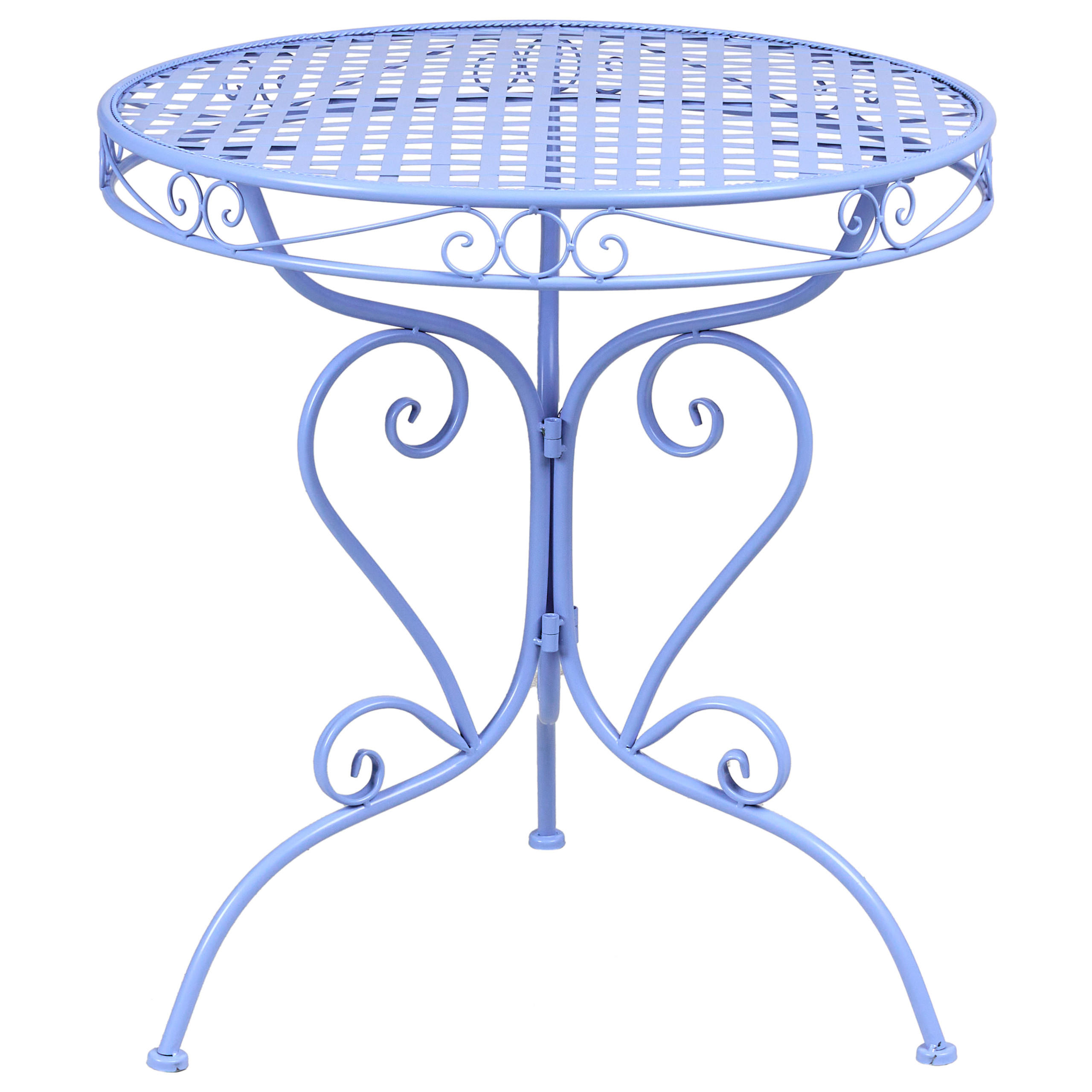 Beliani BISTRO STOLEK 70/70 cm Kov Modrý Albinia