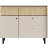 KOMMODE NUVOLA 103,5/84,5/42cm mit 2 Schubladen 1 Türen Beige - Beige, Holzwerkstoff (103.5/84.5/42cm) - MASSENO