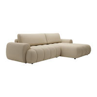 ECKSOFA mit Schlaffunktion - Ecke rechts - Stoff - Beige - FRIDORA - Beige, Textil (272/168cm) - Vente-Unique