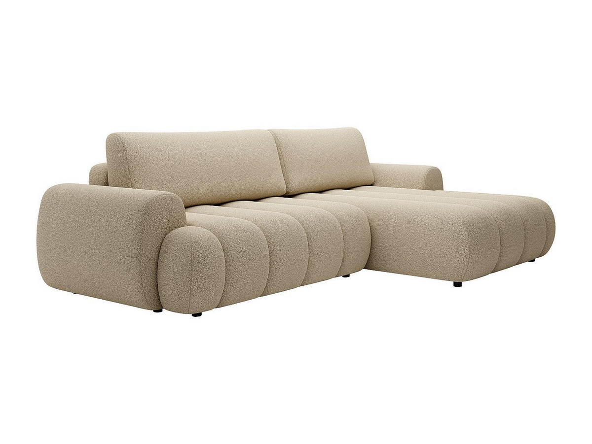 ECKSOFA mit Schlaffunktion - Ecke rechts - Stoff - Beige - FRIDORA - Beige, Textil (272/168cm) - Vente-Unique