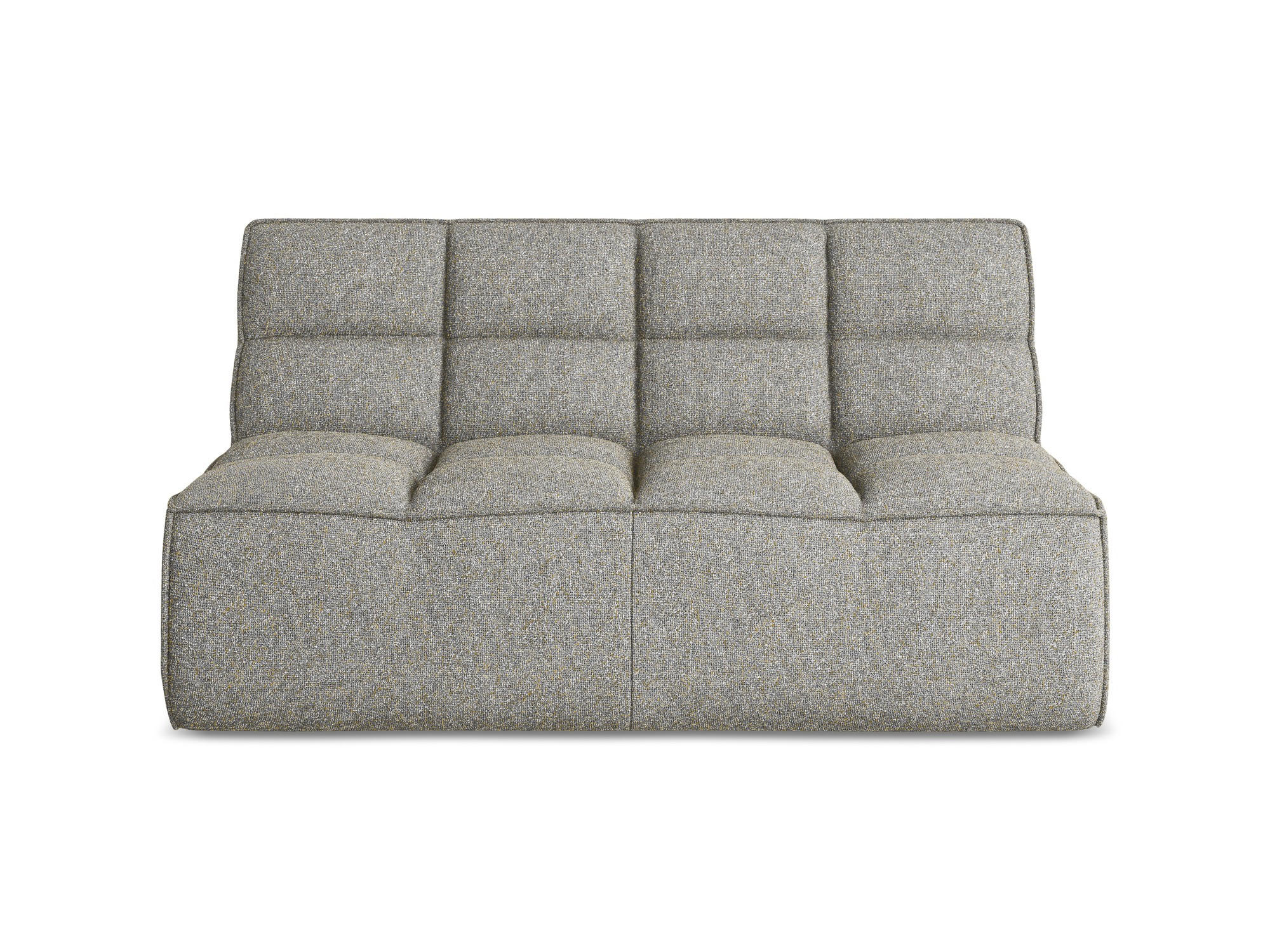 2-SITZER-SOFA Strukturstoff Stoff Beige - Beige/Schwarz, Kunststoff/Textil (160/75/93cm) - Makamii