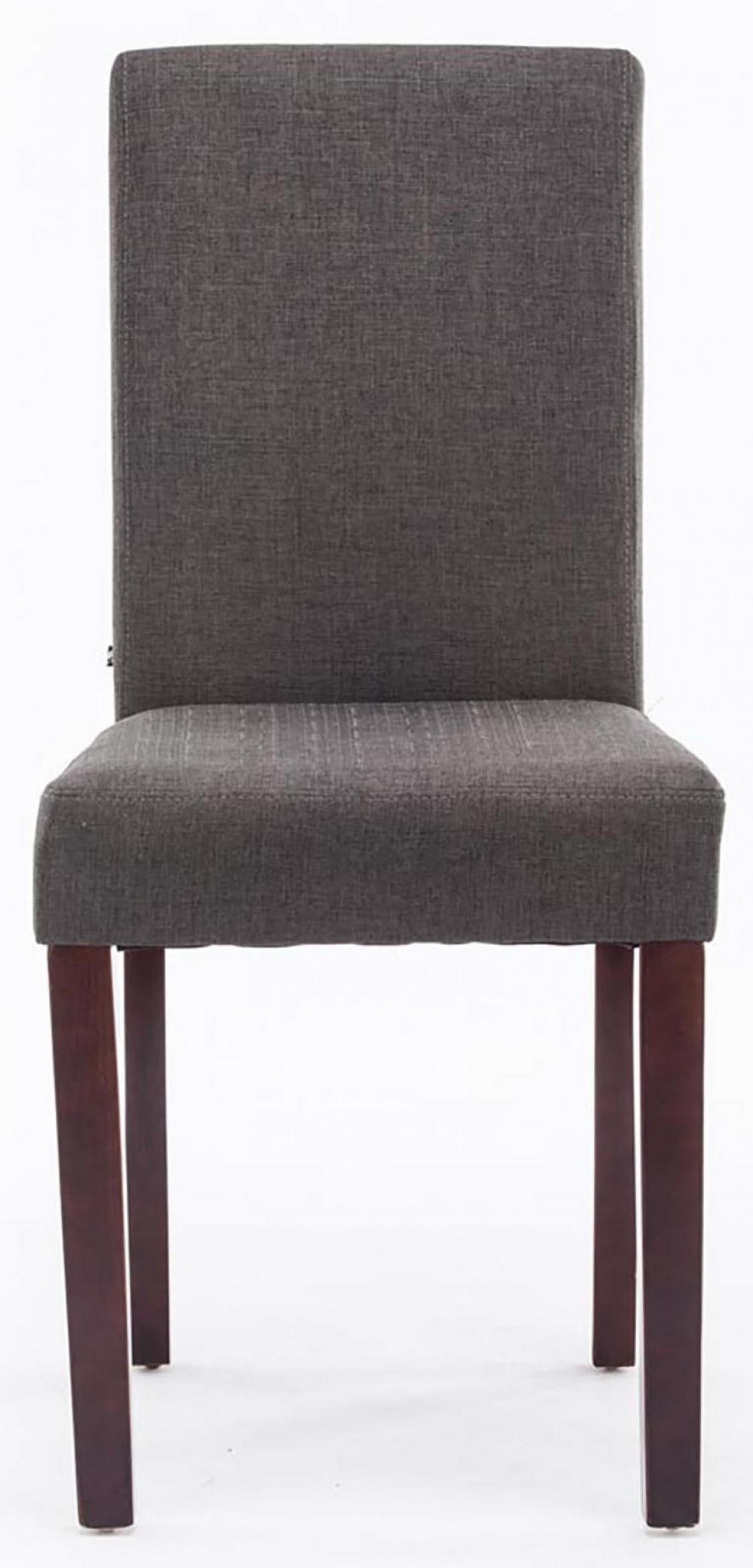 STUHL 6er Set Stoff dunkelgrau - Dunkelgrau/Cappuccino, Holz/Textil (41/91/47cm) - CLP