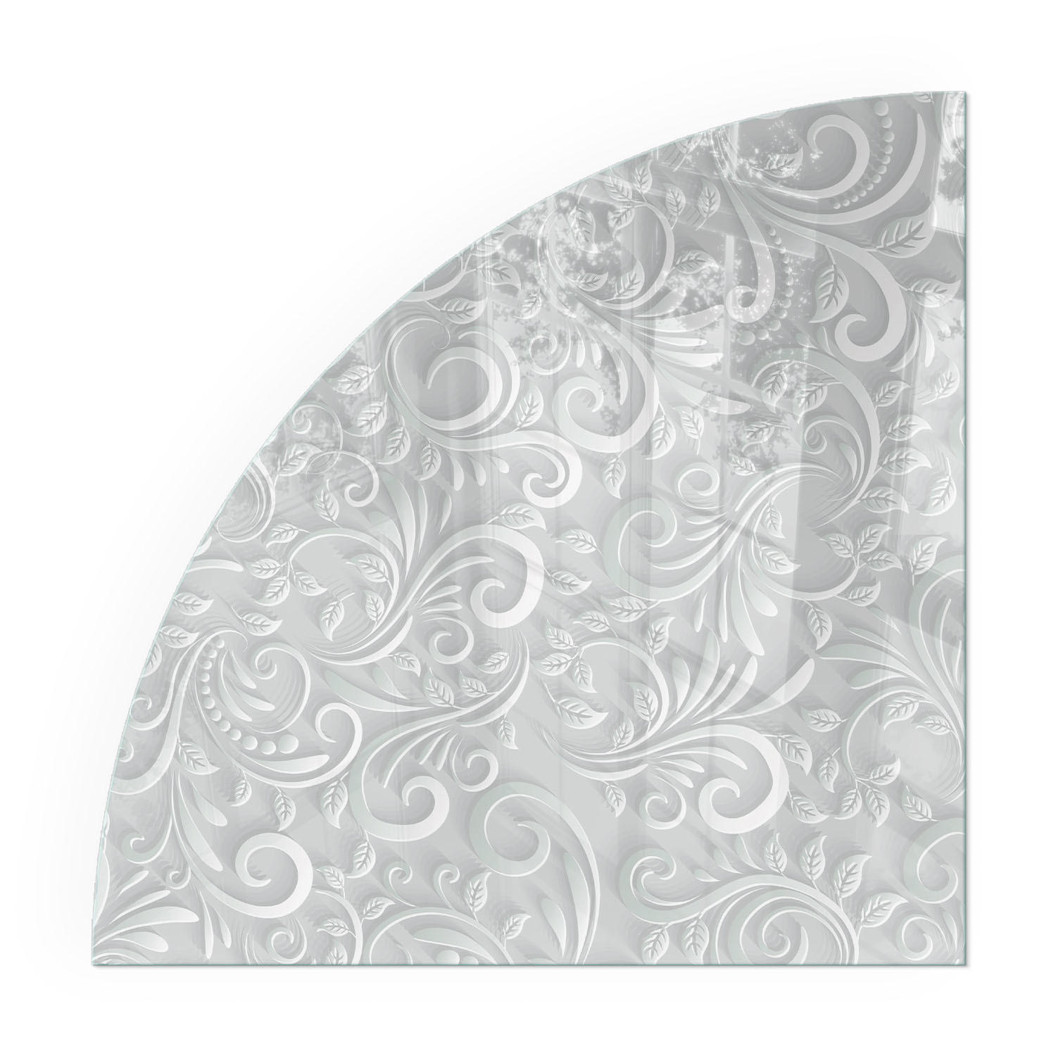 GLASPLATTE für Kamin 100x100 cm - Grau, Glas (100/100/0.4cm) - TULUP