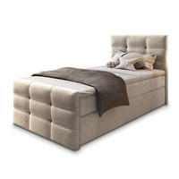 POSTEL BOXSPRING AMON 80x200 cm, s matrací a úložným prostorem, béžová - béžová, kompozitní dřevo/textil (80/200cm) - MASSENO