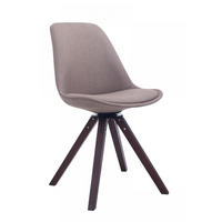 DREHSTUHL Stoff taupe - Taupe/Walnussfarben, Holz/Textil (48/84/56cm) - CLP
