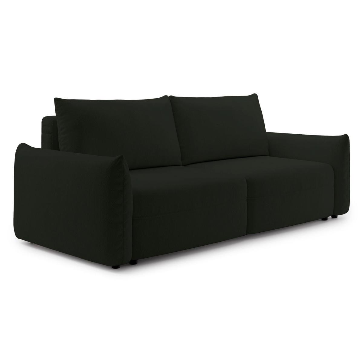 SCHLAFSOFA Theolla Grün - Schwarz/Grün, Textil/Metall (248/97/111cm) - Selsey