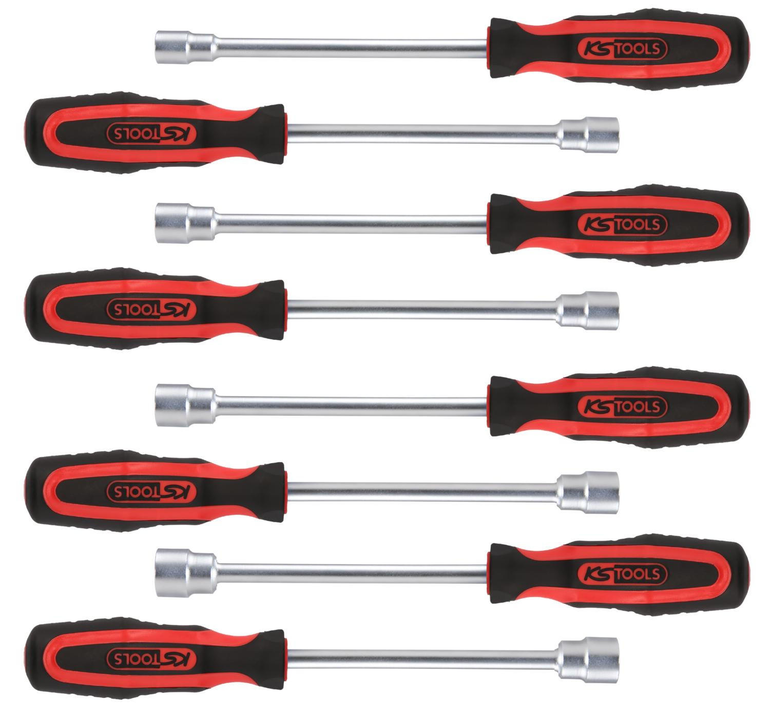 ERGOTORQUEPLUS STECKNUSS-SCHRAUBENDREHER-SATZ, 8-TLG - Multicolor, Kunststoff/Metall (30/22/50cm) - KS Tools