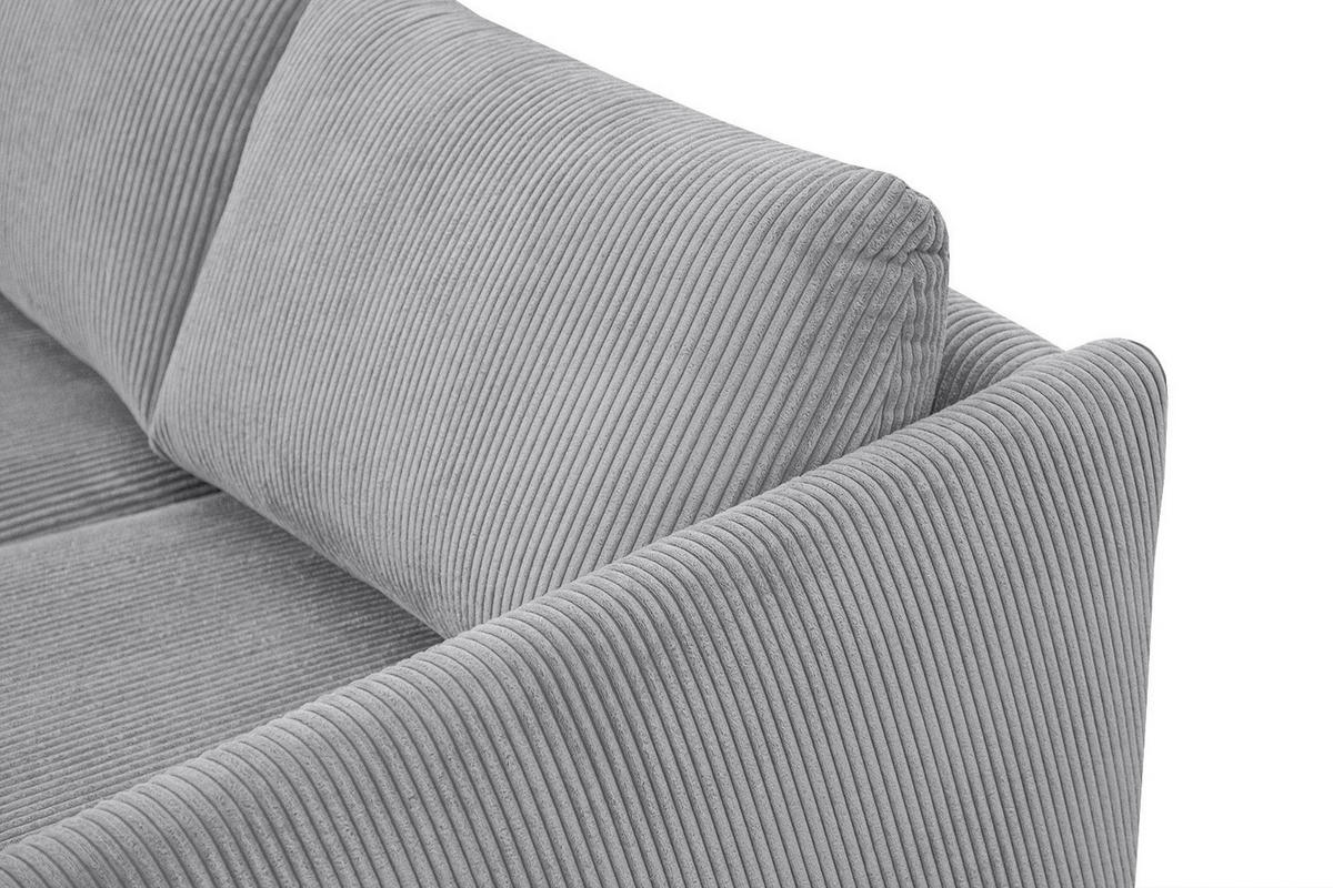 SOFA VILT 2,5-Sitzer, hellgrau - Hellgrau/Schwarz, Holzwerkstoff/Kunststoff (202/89/94cm) - Courtois Laville