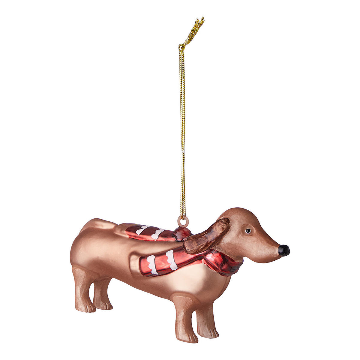 BAUMANHÄNGER Hang On Dackel - Hellbraun, Glas (3.4/6/11cm) - Butlers