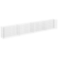 GABIONEN-HOCHBEET Verzinkter Stahl 360/30/60 Cm - Silberfarben, Metall (360/60/30cm) - vidaXL