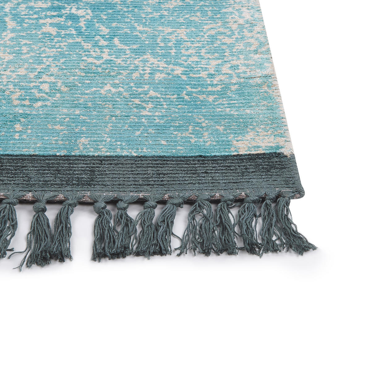 KURZFLOR-TEPPICH Akarsu 230/160 cm - Blau, Naturmaterialien (160/230cm) - Beliani