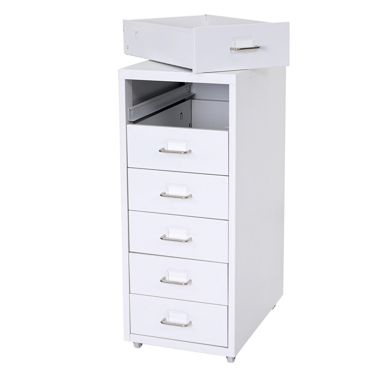 ROLLCONTAINER Weiß - Weiß, Metall (28/69/41cm) - MCW
