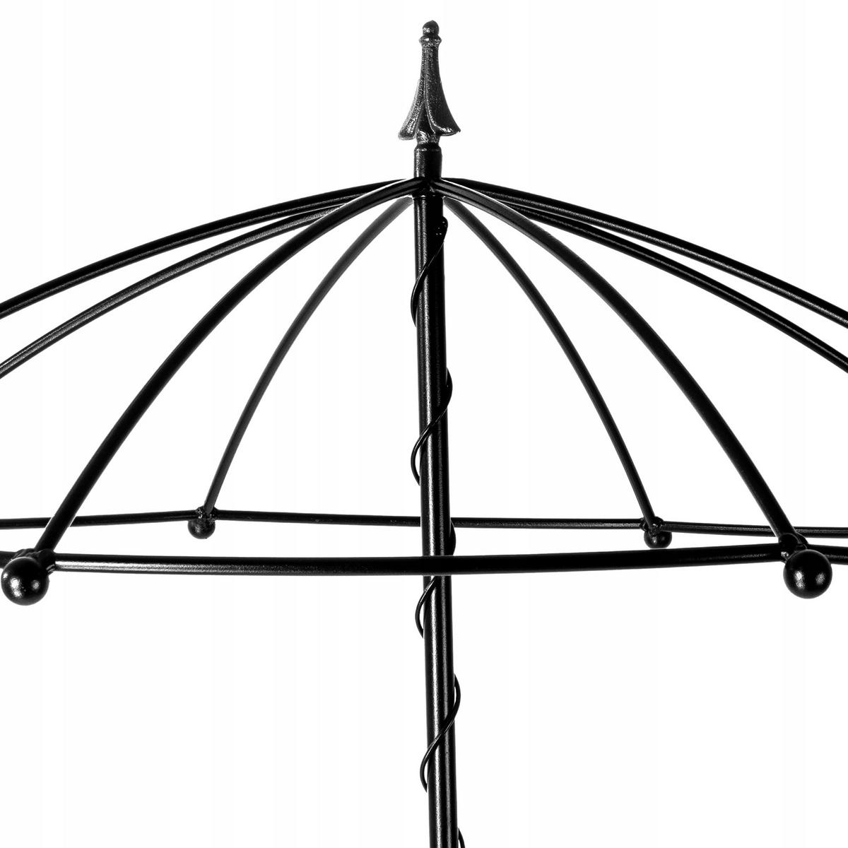 GARTENSCHIRM 190 cm - Schwarz, Metall (78/190cm) - KADAX