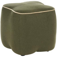 POUF Stoff Grün Juno - Beige, Textil (35/38/35cm) - Beliani