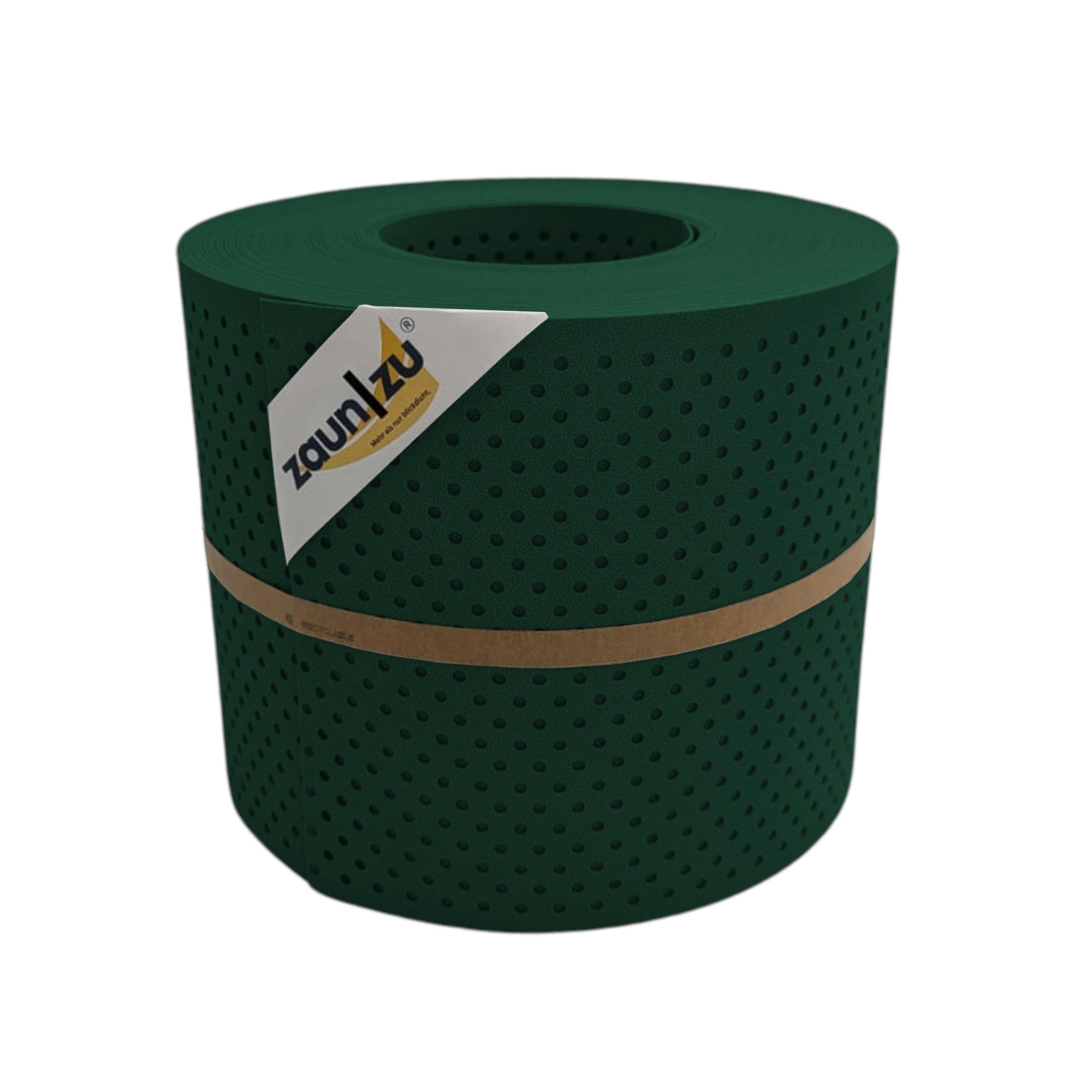 SICHTSCHUTZSTREIFEN PP Premium Gelocht 15 Prozent Streifen Grün 26m - Grün, Kunststoff (2600/19cm) - ZAUN|ZU