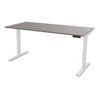 SCHREIBTISCH Elektrisch höhenverstellbarer Schreibtisch Y-Line Sichtbeton Anthrazit Signalweiß 160/80/62-127cm - Schieferfarben/Weiß, Holzwerkstoff/Metall (80/160/127cm) - ASSMANN