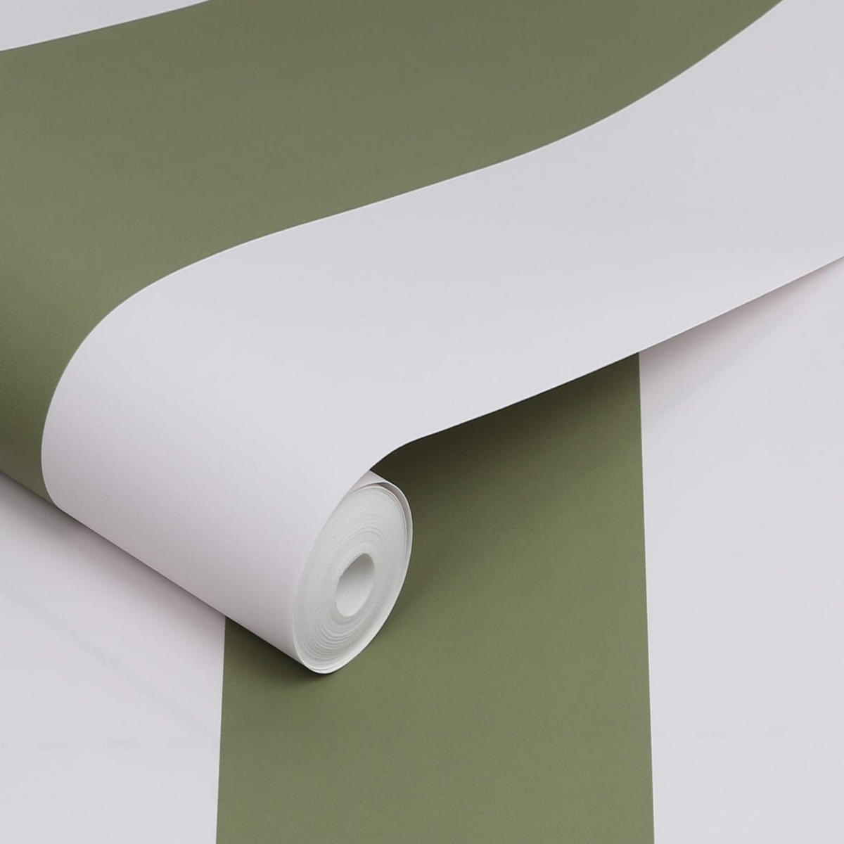 VLIESTAPETE - Landhausstreifen Olive - Grün, Papier/Kunststoff (52/1000cm) - Joules