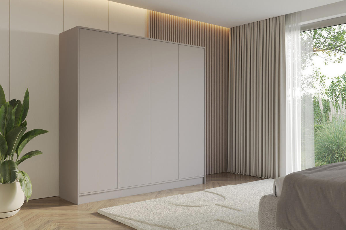 KLEIDERSCHRANK - GALA - 200 - Kaschmir - Kaschmir, Holzwerkstoff (200/200/51cm) - ALTDECOR