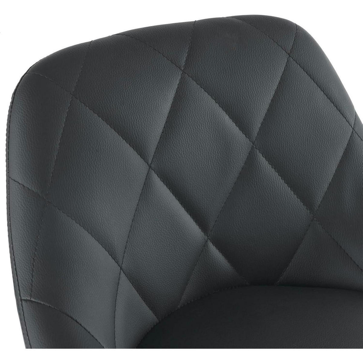 BARHOCKER 2er Set höhenverstellbar, drehbar, mit Rückenlehne aus PU in Schwarz - Schwarz, Kunststoff (40/83/40cm)
