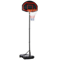 BASKETBALLKORB DE-18518 höhenverstellbar 2,1-2,6 m - Schwarz, Metall (76/70cm) - ComfortXL