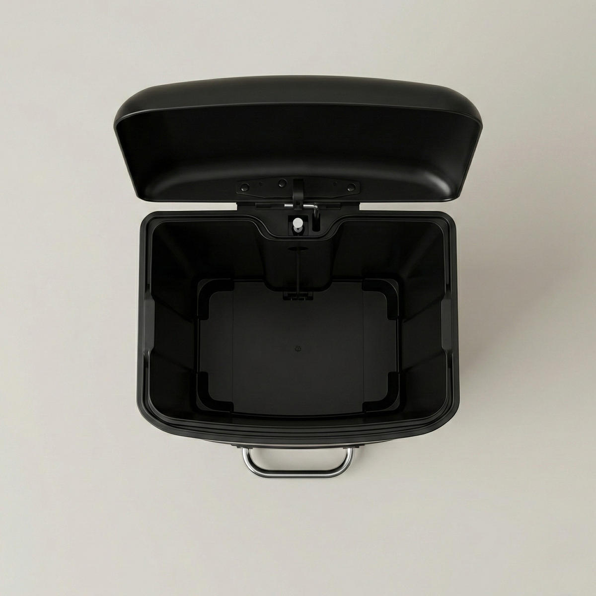 MÜLLBEHÄLTER mit Pedal Osni 20 l 29/30/53 cm - Schwarz, Metall (30/53/29cm) - NUXIO