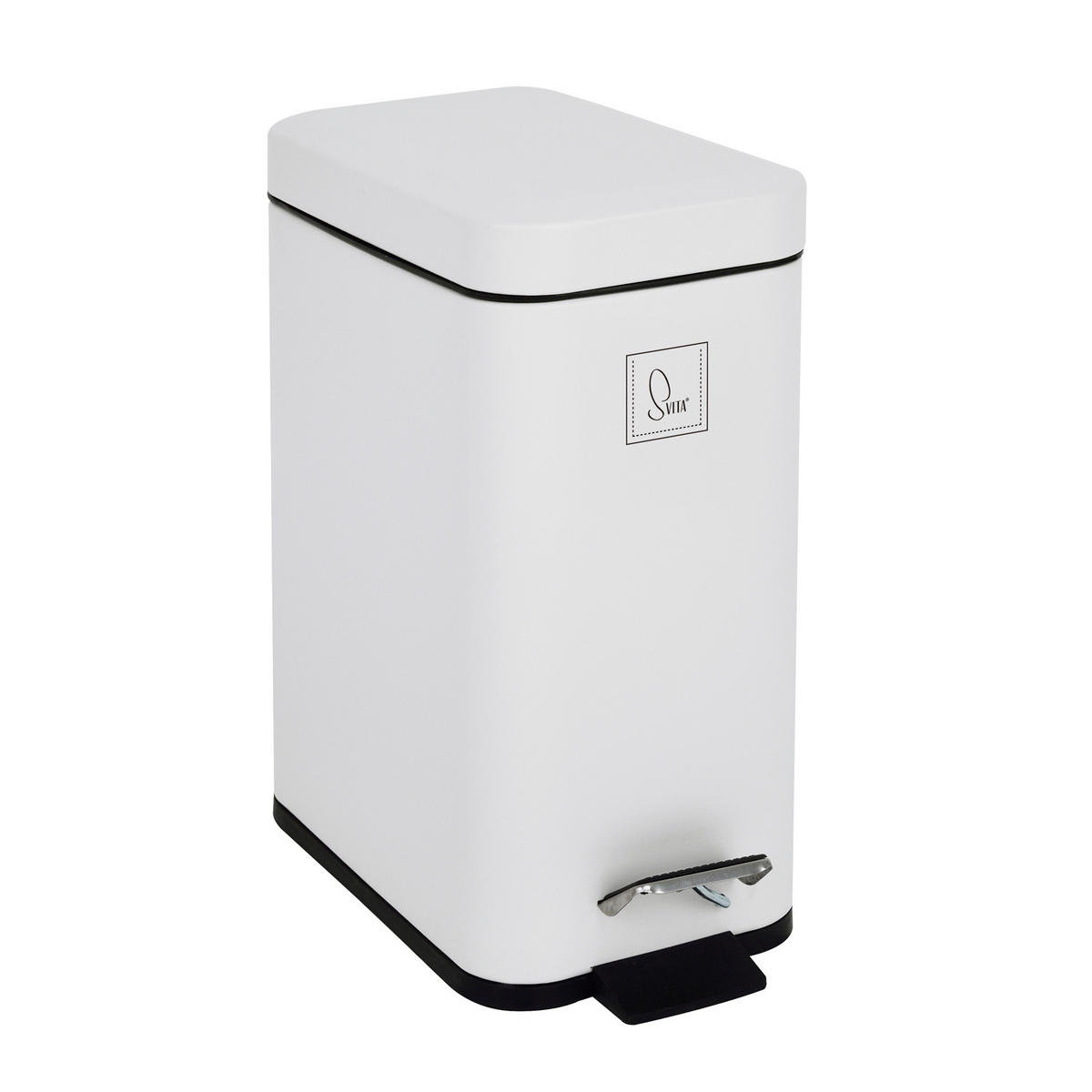 MÜLLEIMER STM5 5L Weiß - Weiß, Metall (14/30/28cm) - SVITA