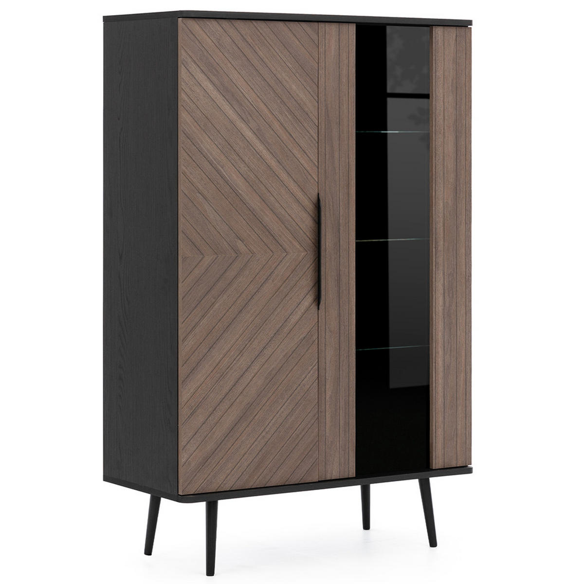 WOHNZIMMER-SET 4-TLG. Pretoria-132 - Braun, Holzwerkstoff (410/190/57cm) - Lomado