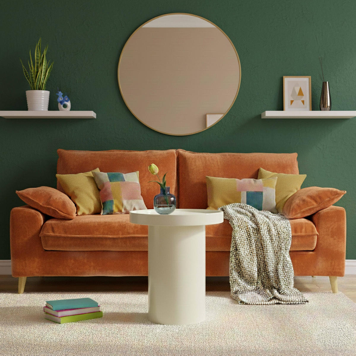 COUCHTISCH, Weiß - Weiß, Holzwerkstoff (40/40/51cm) - Oviala