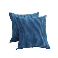 KISSENHÜLLE Plüsch Blau 45*45cm - Blau, Textil (45/45cm) - Kaket