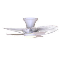 LED-DECKENVENTILATOR Melvin, Weiß, 23cm, Dimmbar - Weiß, Metall (23/66/23cm) - KOSILUM