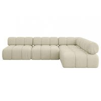 ECKSOFA modulares Sofa Samaro-L2 - 285x190x70 cm Beige Bouclé - Beige, Holzwerkstoff/Textil (285/190cm) - ALTDECOR