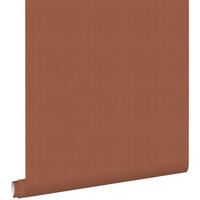 TAPETE Leinen-Optik 53 cm x 10.05 m - Terracotta, Papier (53/1000cm) - ESTAhome