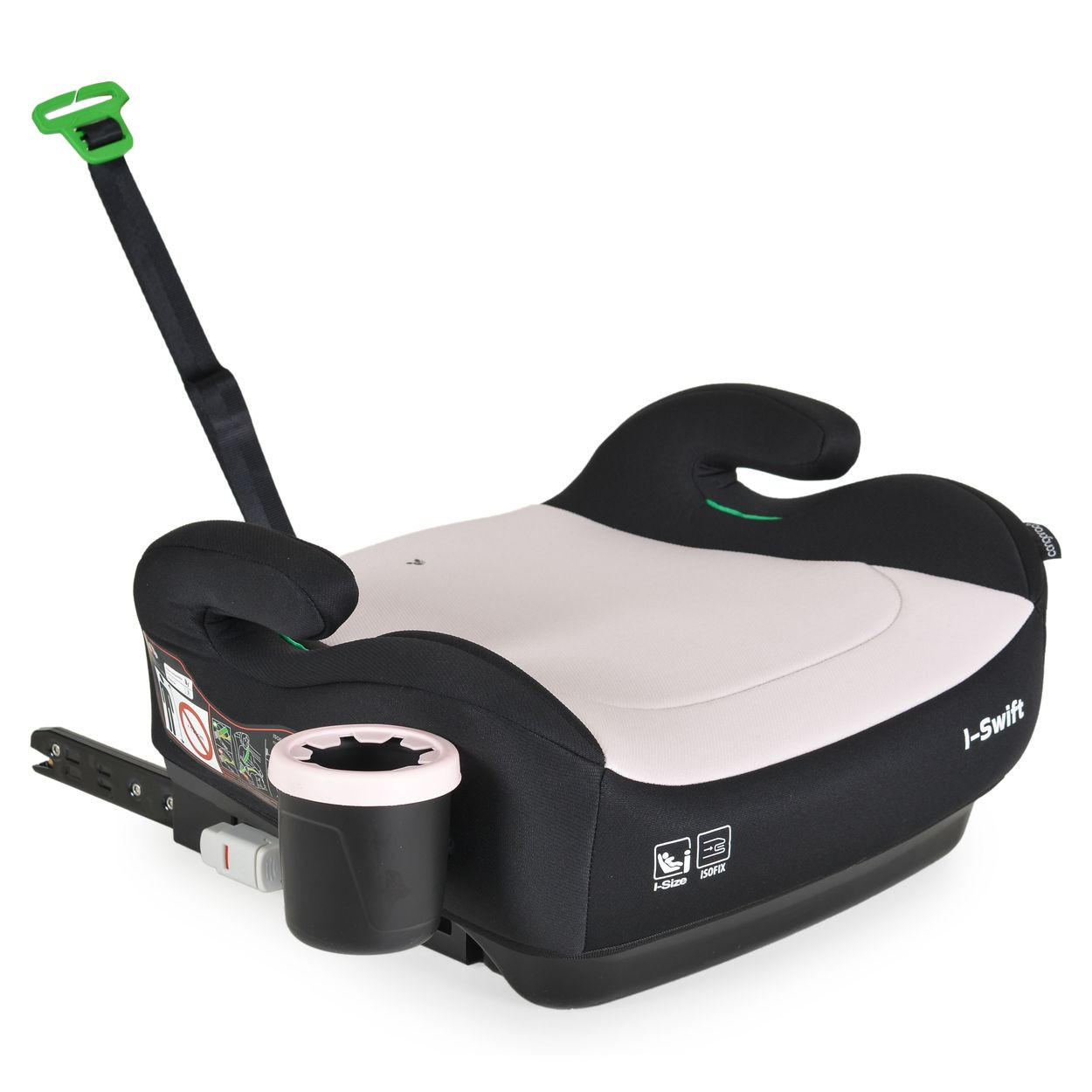 AUTOSITZERHÖHUNG i-Swift, Isofix (125-150cm) rosa Gruppe 3, Getränkehalter - Rosa, Kunststoff (40/22/43cm) - Cangaroo