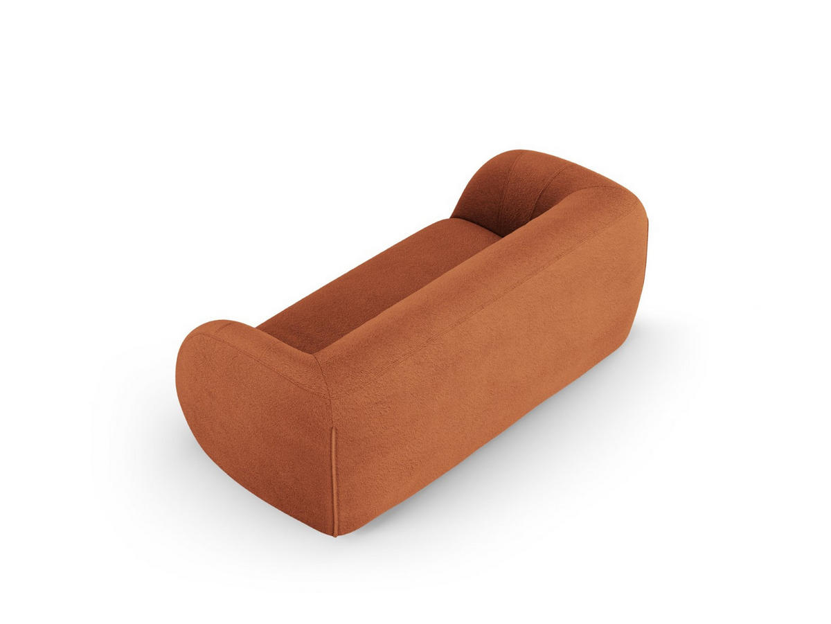 SOFA Essen aus Boucle braun 2 Sitzplätze - Braun, Textil (95/86/210cm) - Cosmopolitan Design