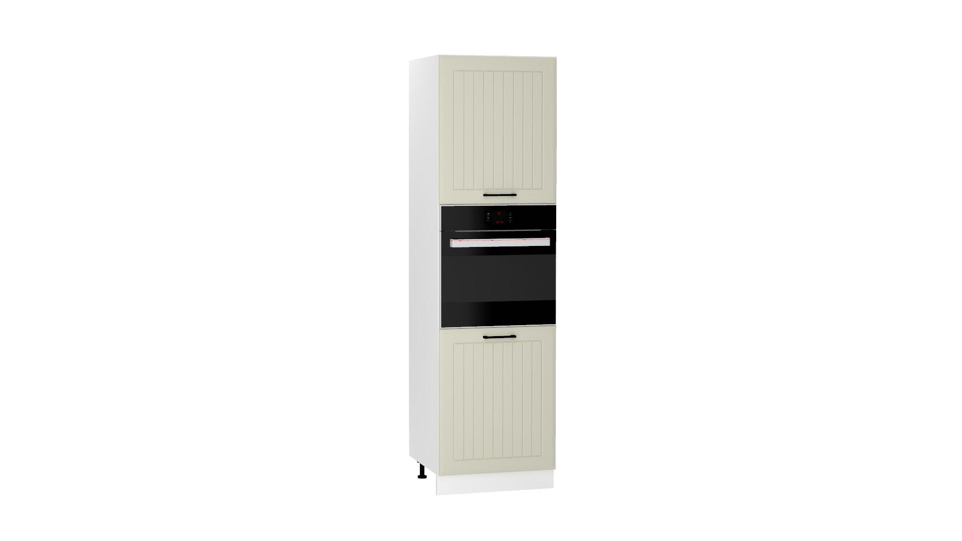 MIKROWELLENUMBAUSCHRANK D60PK/2133 PL - Arvion - Elegante Geräte-Integration - Beige, Holz/Metall (60/213.3/56cm) - ROYAL24_MARKT