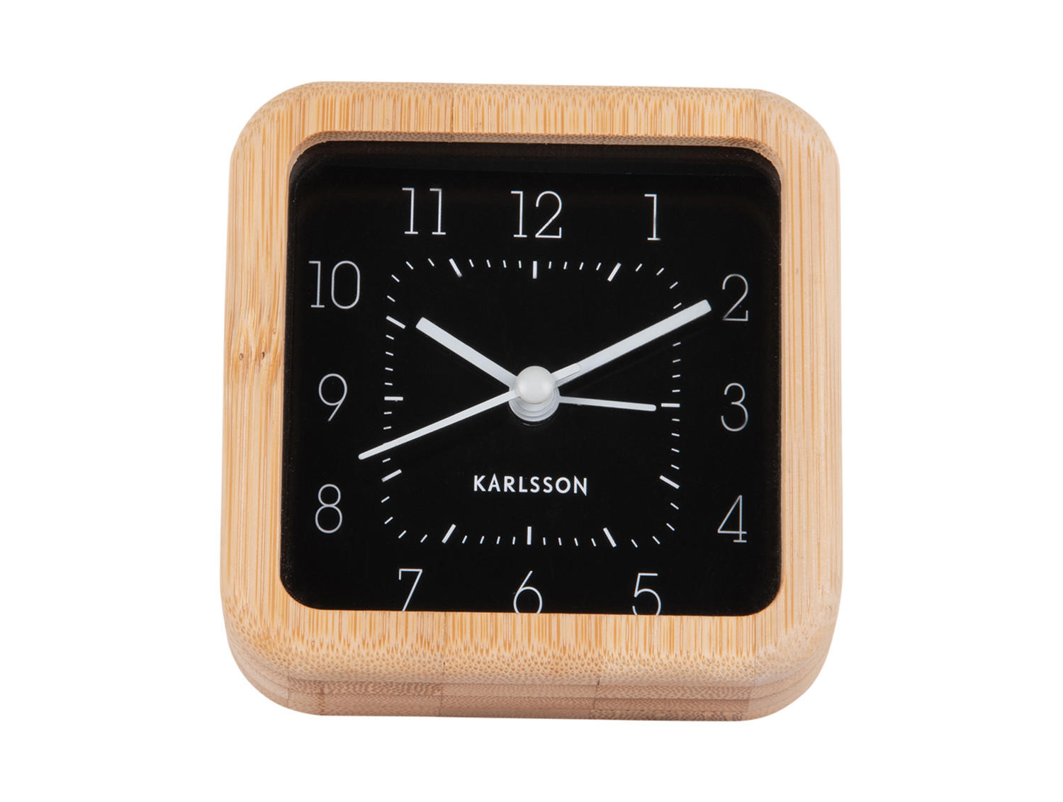 WECKER Neat 9/9/9 cm - Schwarz, Naturmaterialien (9/9/9cm) - Karlsson