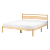 POSTEL s roštem 140/200 cm Borovicové dřevo Světle hnědá Mercurer - hnědá/světle hnědá, dřevo (140/200cm) - Beliani