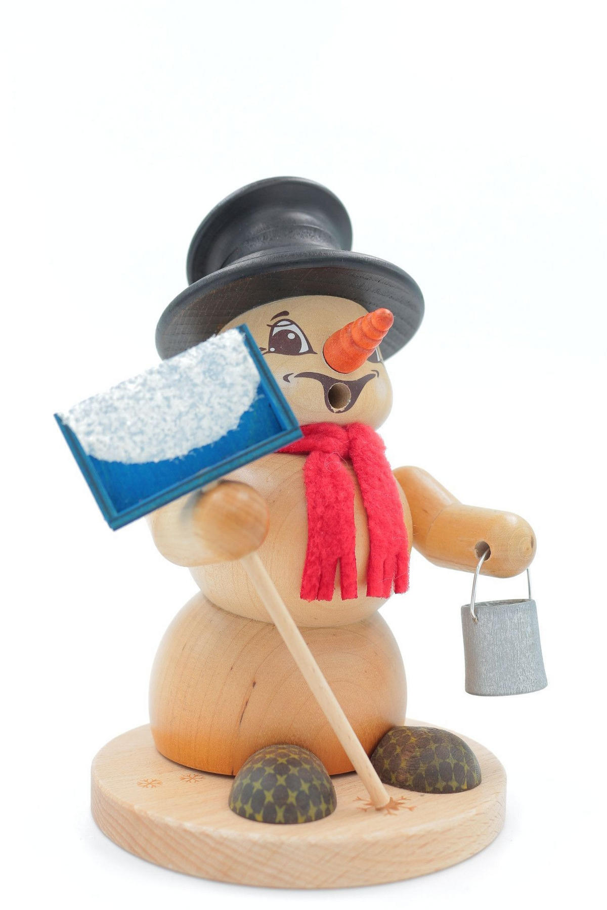 RAUCHFIGUR Schneemann Natur Schneeschieber Natur 19 cm - Multicolor, Holz (15/19/0.1cm)