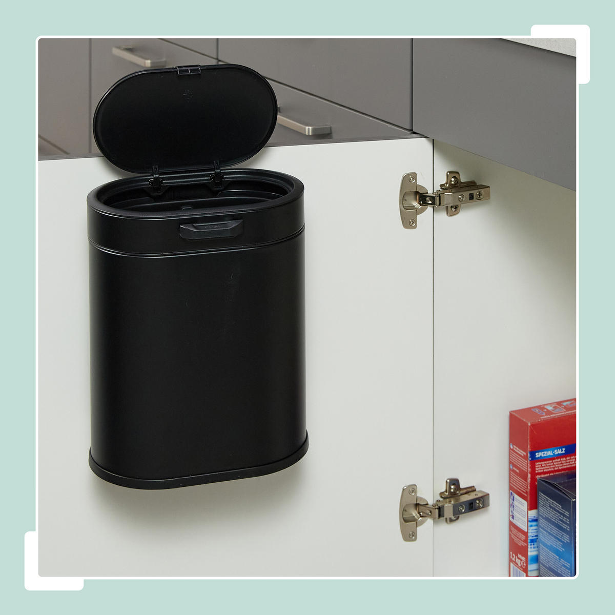 MÜLLEIMER - Grau, Kunststoff/Metall (24/29.5/19.5cm) - Relaxdays