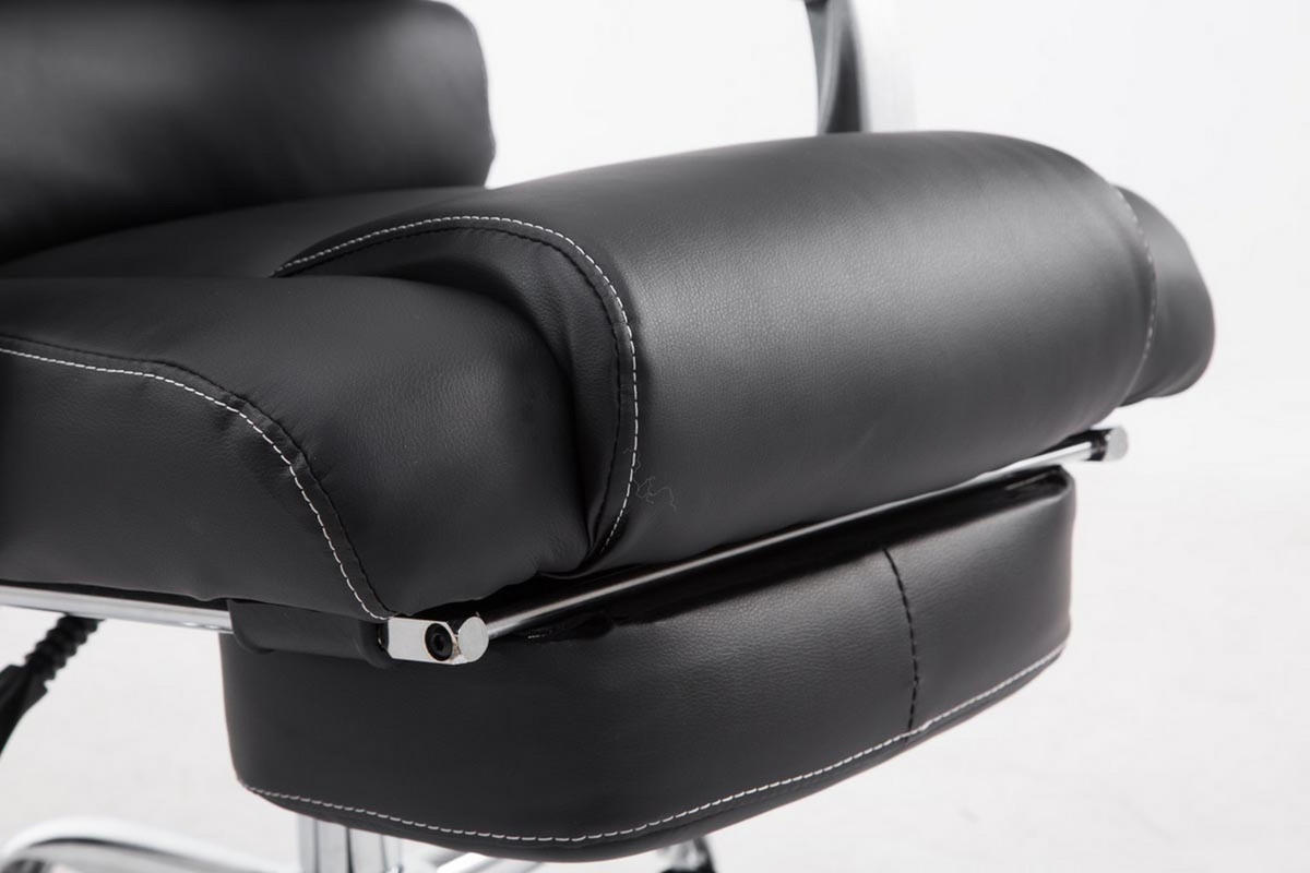 BÜROSTUHL Pacira, Kunstleder Schwarz - Schwarz, Textil/Metall (68/127/64cm) - TPFLiving