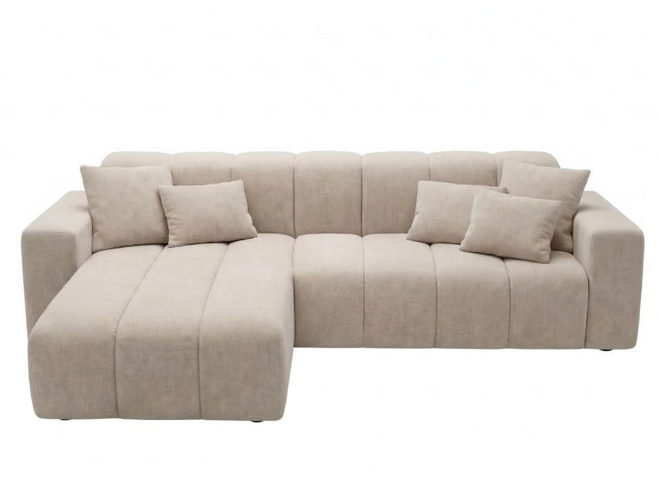 ECKSOFA Nork Beige Links - Beige, Holz/Textil (180/265cm) - Graingold