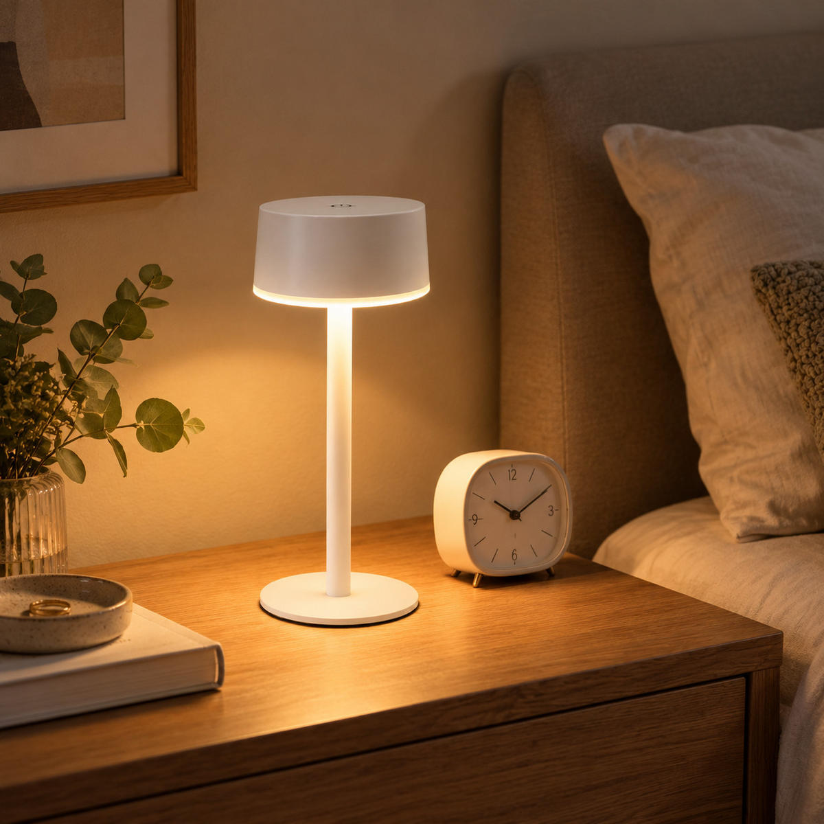 LED SVJETILJKA STOLNA Throvix 7.5/7.5/19.4 CM - bijela, metal/plastika (7.5/7.5/19.4cm) - ZMH